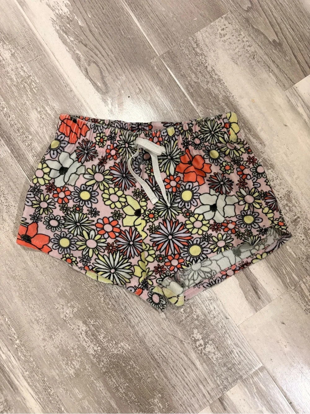 Girl Floral Lounge pajama Shorts - Multi Pink